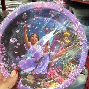 Encanto Isabela Purple Party Plates with Animated Character Design